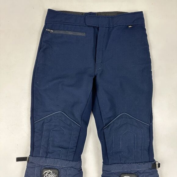 VTG Robbe Blue Ski Snowboard Pants Winter Foot Stirrups Made in USA 30" Waist - Picture 3 of 16